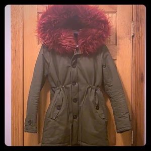 Faux fur trimmed Coat!
